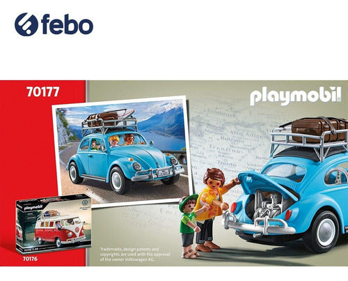 Juguete Auto Volkswagen Beetle Playmobil 52pcs Febo 3