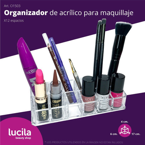 Acrylic Makeup and Cosmetics Organizer O1073 2