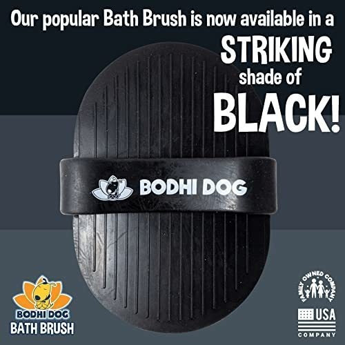 Bodhi Dog Soft Rubber Bristle Brush for Dogs and Cats - Black 1