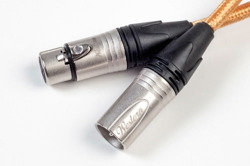 Western Cable for Microphone XLR - Golden XLR - 3m 2