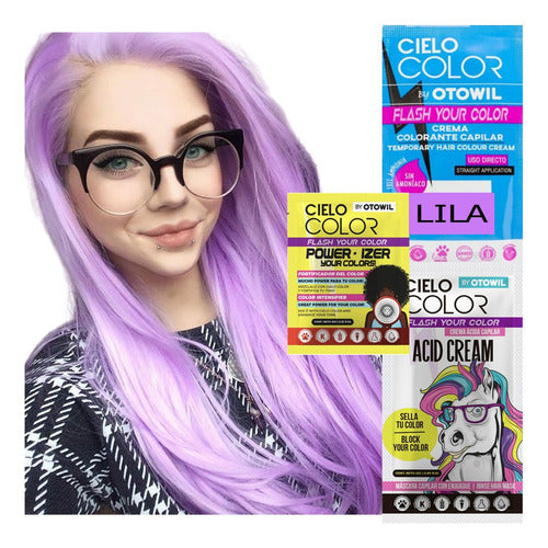 Otowil Cielo Color Kit: Hair Dye + Power Ized + Acid Cream 44