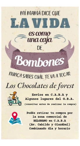 Bombones X 12 Chocolates Personalizados Mujer Teen Niña Chic 7