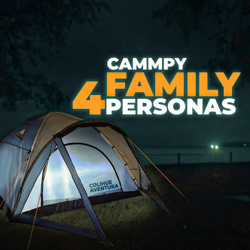 Cammpy Carpa - 4 Personas / Camping / Impermeable / Reforzada 5