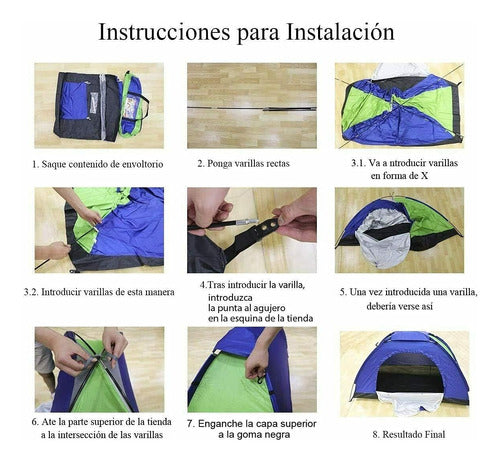 Carpa Camping Iglu Para 6 Personas + Silla Plegable Playera 4