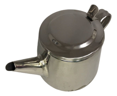 Stainless Steel Teapot Pitcher with Lid 9 cm - Ideal for 2 Persons - Tetera Jarra De Acero Inoxidable Con Tapa 9 Cm 2 Personas