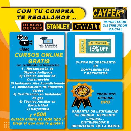 DeWalt Goma Salida Salva Cable Repuesto DW255 DW253 DW300 1