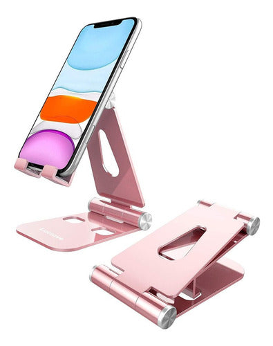 Soporte Para Telefono Celular Ajustable Color Rosa 0