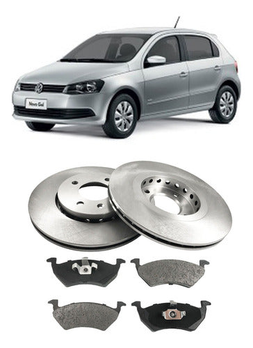 Gr Frenos Discs and Pads for Volkswagen Saveiro G6 Front 0