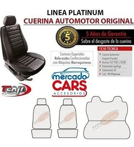 Team Ecoplus Padded Faux Leather Seat Cover for Chevrolet Classic 2010 and Newer 7