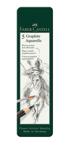 Faber-Castell Water-Soluble Graphite Pencil - 5 Units - M 1