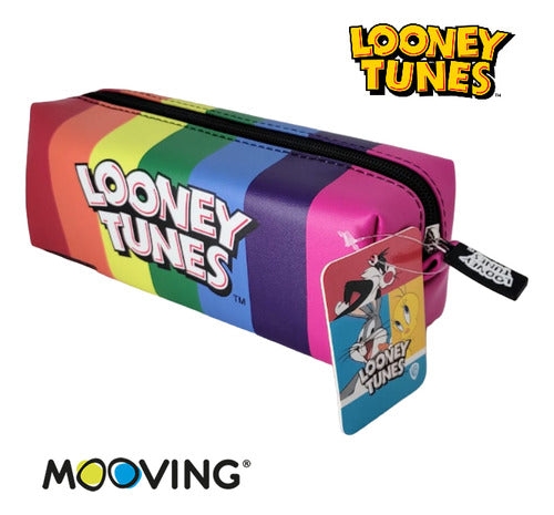 Rectangular Looney Tunes Cartuchera by Mooving with Reinforced Closure 0