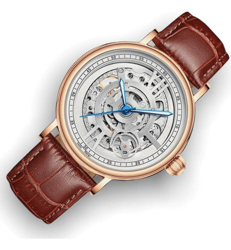 L'élégance Rotherham Mechanical Automatic Watch for Men with Visible Mechanism 0