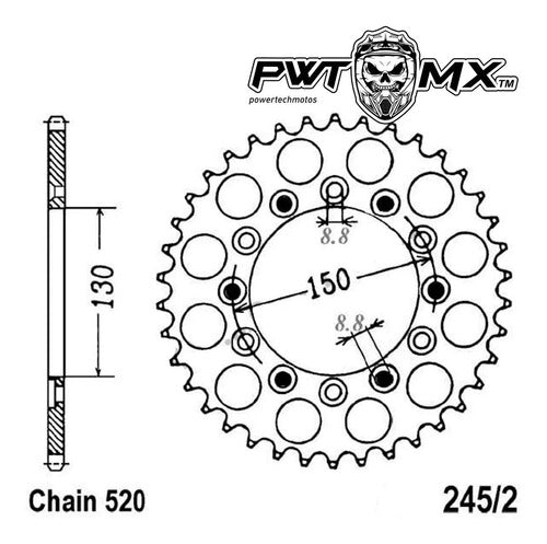 Supersprox Corona Acero Yamaha Yz Yzf Wr 125 250 450 Ttr 230 2