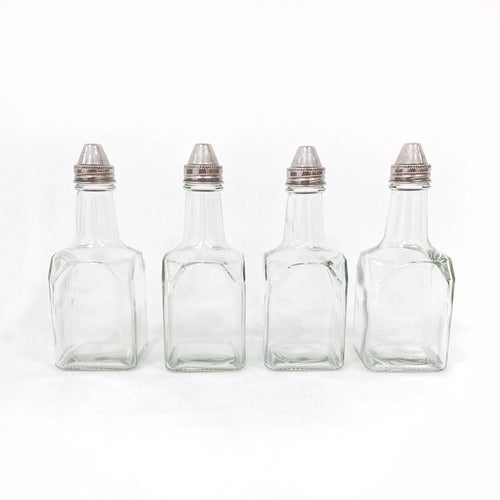 Pettish Bazar Glass and Stainless Steel Oil and Vinegar Cruet with Spout - Online Exclusive 5