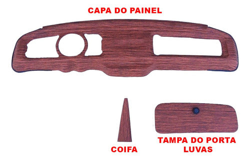 Capa Painel + Tampa + Coifa Fusca 59 65 74 Jacarandá Sem Ar 1