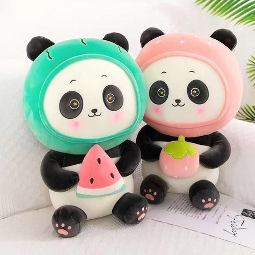 MegaShop Osito Panda Japones Feliz Frutilla Peluche Super Suave 7