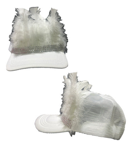 Romulo Trucker Cap with Lights and Feathers 2