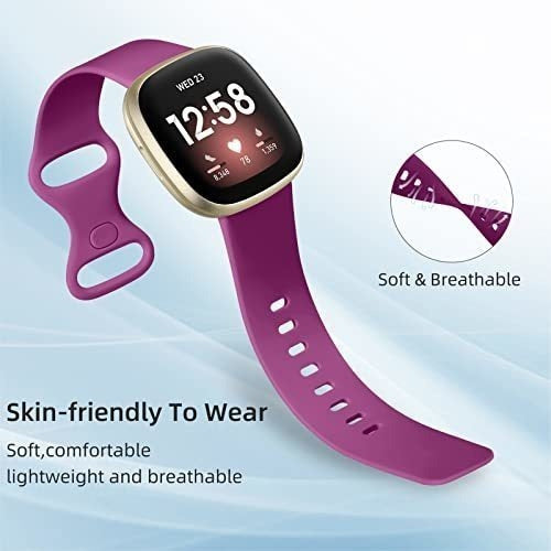 Odbeai Fitbit Versa 3-4 Sense2 Silicone Strap Fuchsia L 1