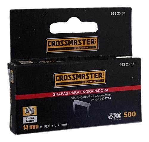 Crossmaster 2 Boxes of Staples 14x10,6x0,7mm Stapler X500u 2