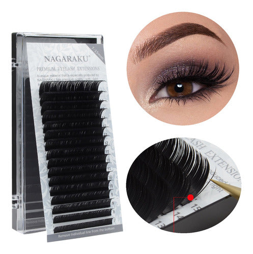 Nagaraku Professional Eyelash Extension Kit with Mixed Hair and Color Extensions 3