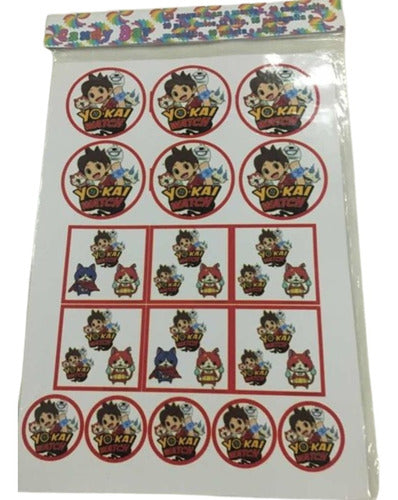 70 Stickers Para Candy De Yo Kai Watch 0