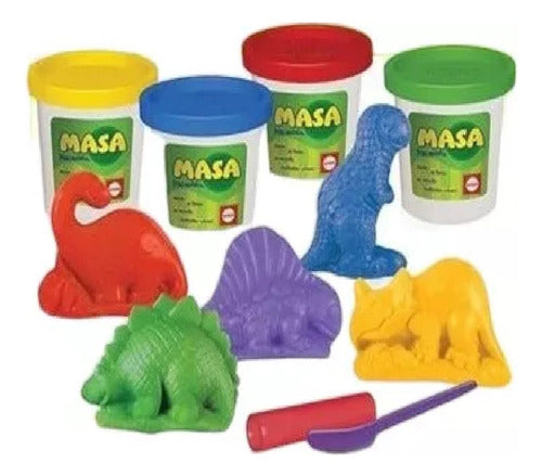 Set De Masas 5 Dinosaurios Para Jugar Y Modelar - Antex 0