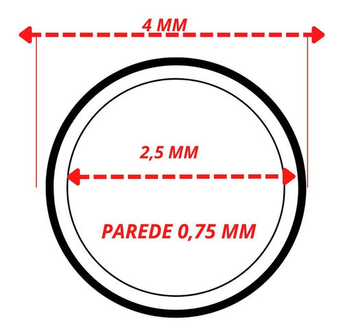 100 Mt Tubo Pu Mangueira Pneumática Transparente 4 Mm 5