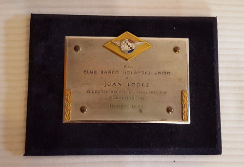 Placa De Juan Lopez Campeón Del Mundo En 1950 0