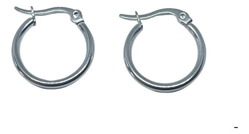 Wadaba White Steel Hoop Earrings 19 Mm 0