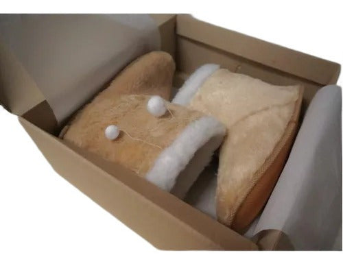 Warm Sheepskin High-Top Slippers from Size 33/34 to 41/42 4