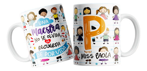 Plantillas Tazas Día Del Maestro Diseños Para Sublimar #t113 0