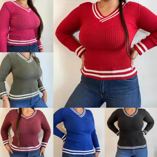 Moda y Estilo Fine Wool Sweatshirt Colors in the Second Photo 6