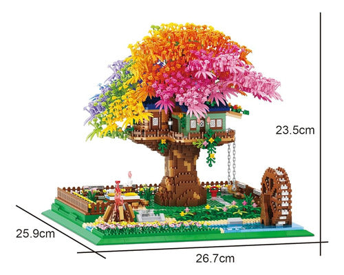 Kadablk Architecture Rainbow Flower Building Block with Light 1