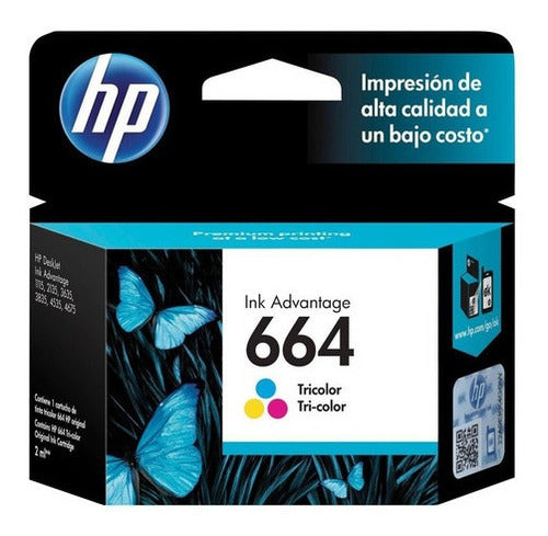 Pack Hp 664 Original Negra Bk Y Color 0