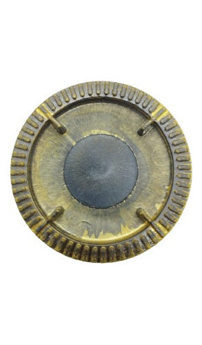 Tapa De Bronce Escorial Dentada Grande Con Logo 1