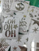 Set of 10 Gold Christmas Letter Decals for Glasses - Cut Vinyls 5