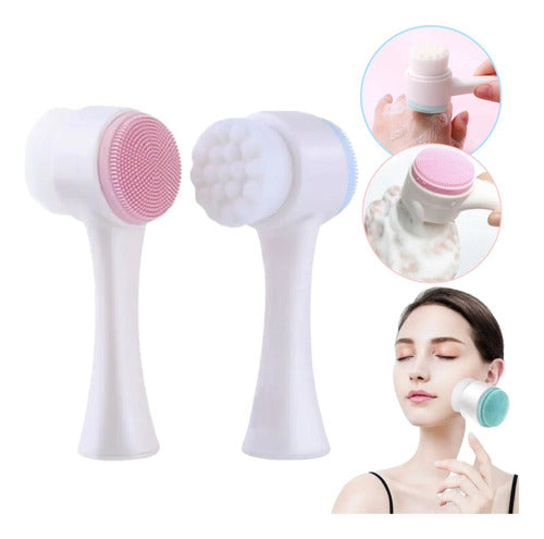 M&Q Regalos Double-Sided Manual Silicone Facial Cleansing Brush 0