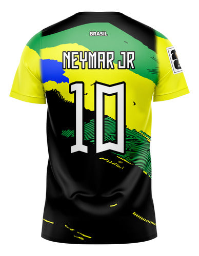 Brazil Football Shirt Neymar 10 Conceptual Sublimated Tee 1