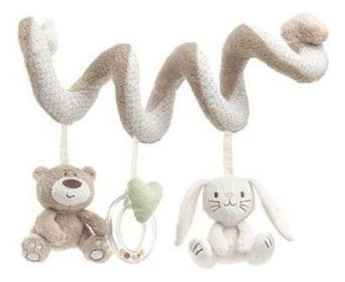 Generic Spiral Crib Hanger Beige Bear 1