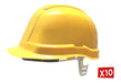 Casco De Seguridad Construccion Arnes Cremallera Amarillo 0