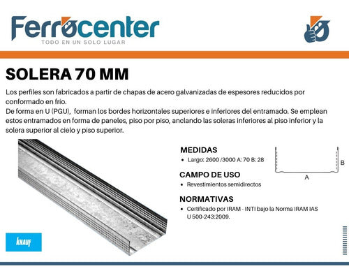 Knauf Solera 70mm P/tabiques-cielorrasos 1