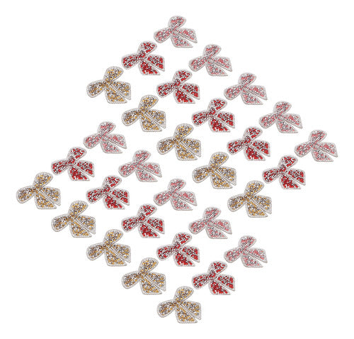 Patches De Strass, 30 Peças De Strass Bow Knot, Vermelho, Ro 2