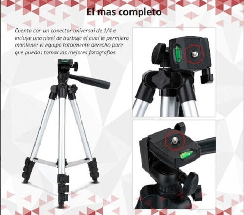 GENÉRICA Tripod Aluminum Folding + Mobile Phone Adapter Free Shipping 4