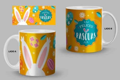 20 Plantillas Sublimacion Conejito De Pascua - Tazas 7