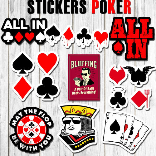 Genérica Stickers Poker Cartas 20 Unidades 1