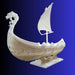 Horse3D Drakar Barco Vikingo, 40cm De Largo, Color Blanco 2