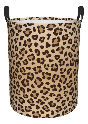 Gbuzozie Round Leopard Print Laundry Basket S 0