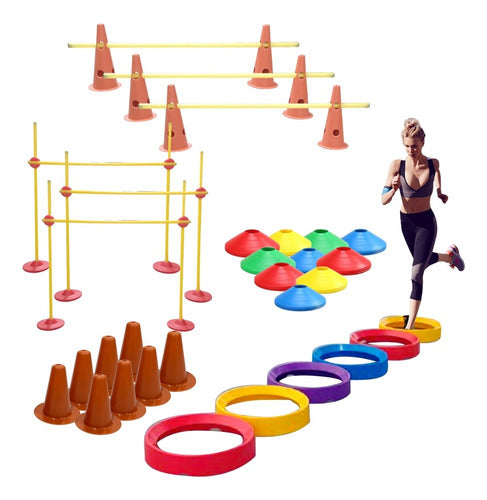 CALUMA Fitness Coordination Kit with Hurdles and Cones 0