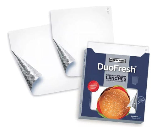 Papel Doble Aluminio Con Antigrasa, Hamburguesas! Pack X 100 1