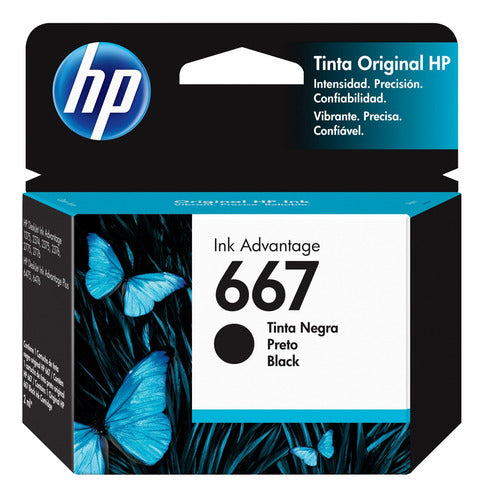 HP Original 667 Black Ink Cartridge 0